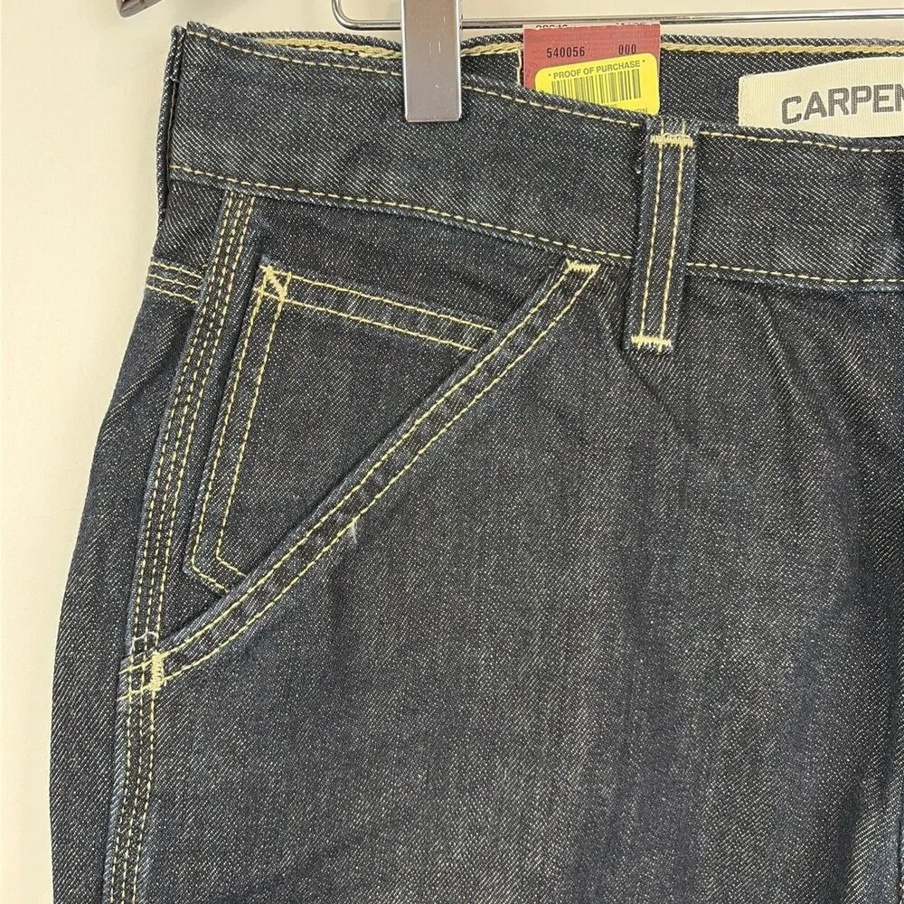 NWT Signature By Levi Strauss Men’s Denim Carpenter Shorts Dark Wash Blue Sz 32